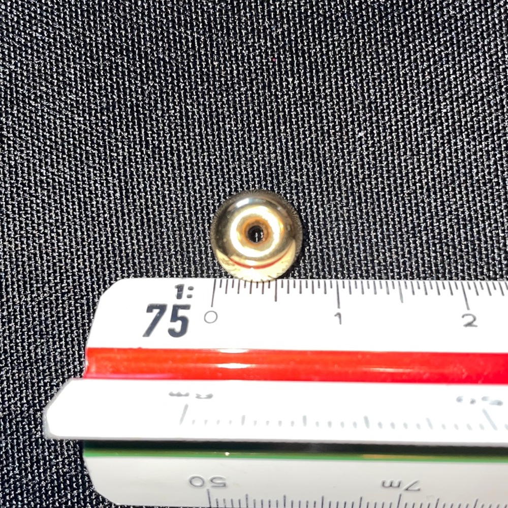 Gold “donut” bead- 10mm